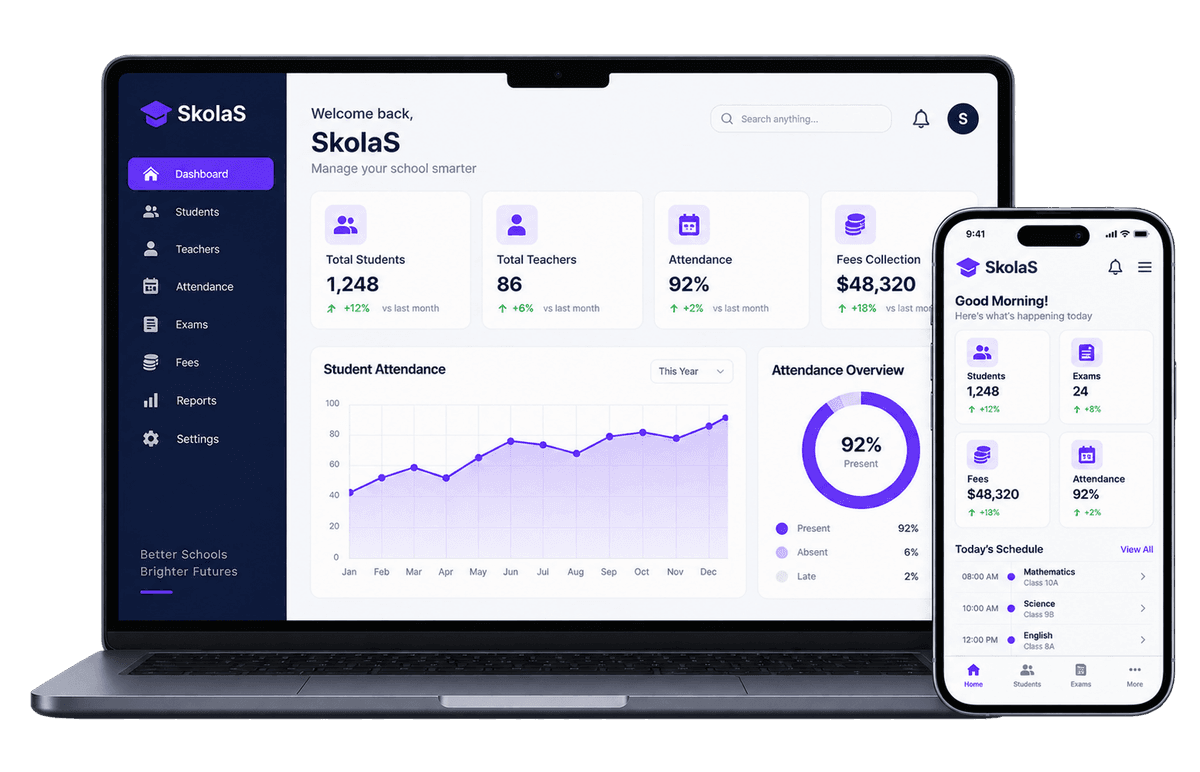 SkolaS school management dashboard
